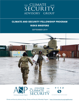 2019 Climate and Security Fellowship Program's “Risks Briefers,”