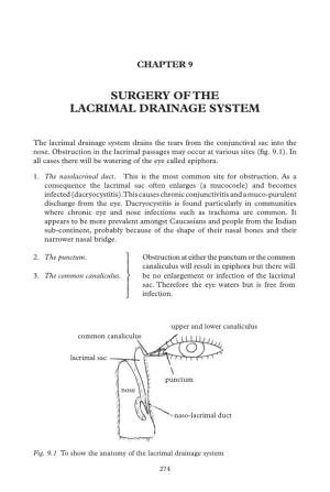 Surgery of the Lacrimal Drainage System