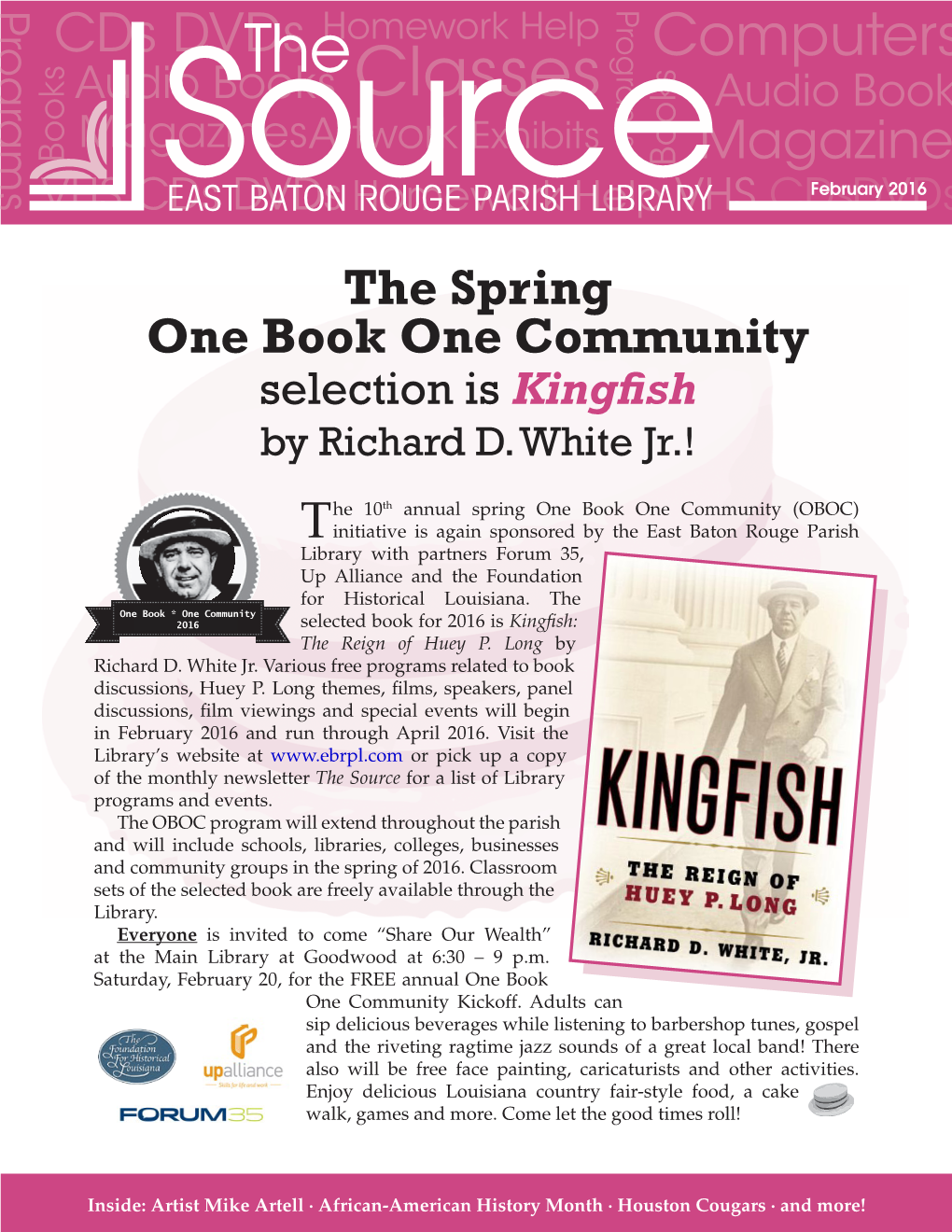 The Spring One Book One Community Selection Is Kingfish by Richard D