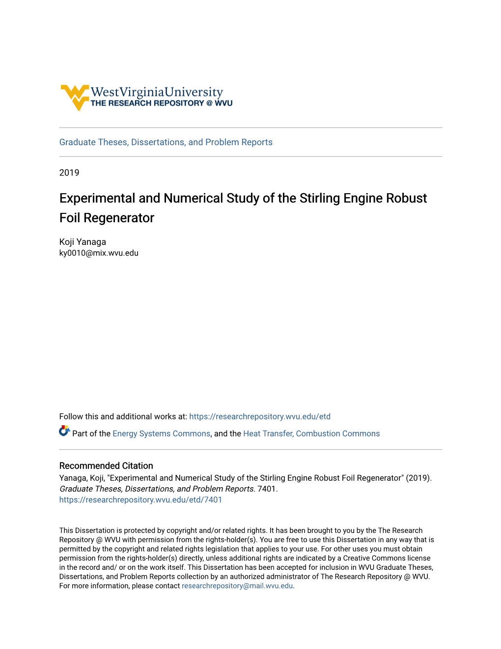 Experimental and Numerical Study of the Stirling Engine Robust Foil Regenerator