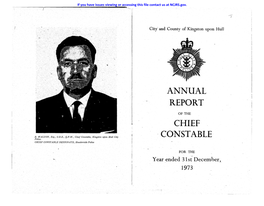 Annual Report C'hief Constable