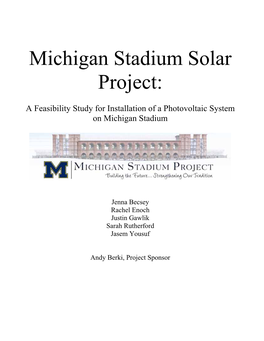 Michigan Stadium Solar Project