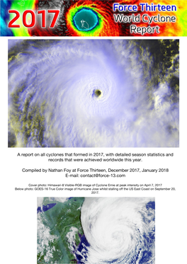 A Report on All Cyclones That Formed in 2017, with Detailed Season Statistics and Records That Were Achieved Worldwide This Year