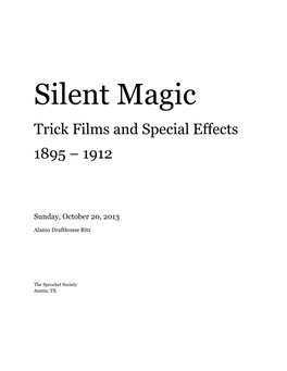 Silent Magic: Trick Films and Special Effects, 1895-1912