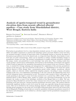 Analysis of Spatio-Temporal Trend In