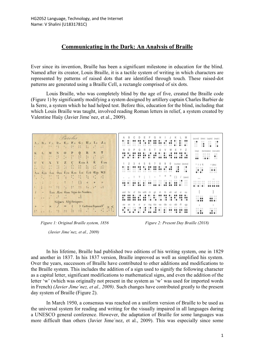 An Analysis of Braille