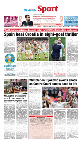 Spain Beat Croatia in Eight-Goal Thriller