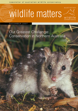 Our Greatest Challenge: Conservation in Northern Australia