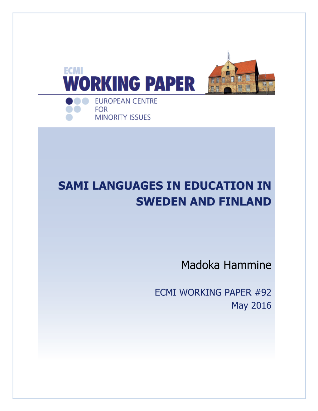 Sami Languages in Education in Sweden and Finland