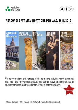 Percorsi E Attività Didattiche Per L'a.S. 2018/2019