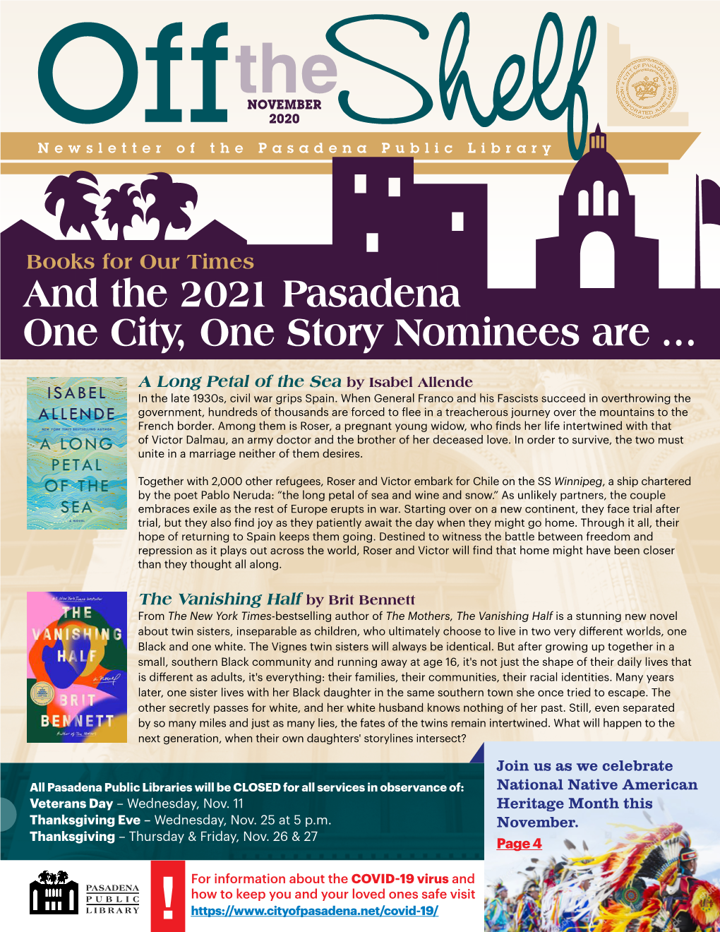 And the 2021 Pasadena One City, One Story Nominees Are …