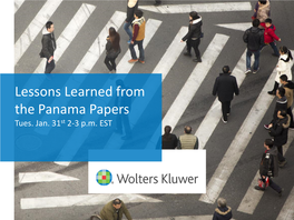 Lessons Learned from the Panama Papers Tues