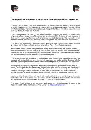 Abbey Road Institute PR FINAL for Website