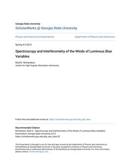 Spectroscopy and Interferometry of the Winds of Luminous Blue Variables