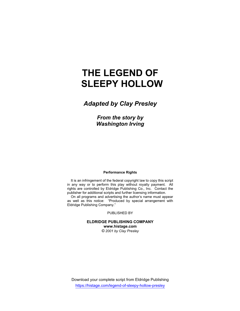 The Legend of Sleepy Hollow