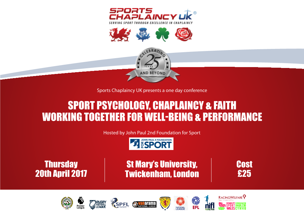 Sport Psychology, Chaplaincy & Faith Working Together for Well-Being
