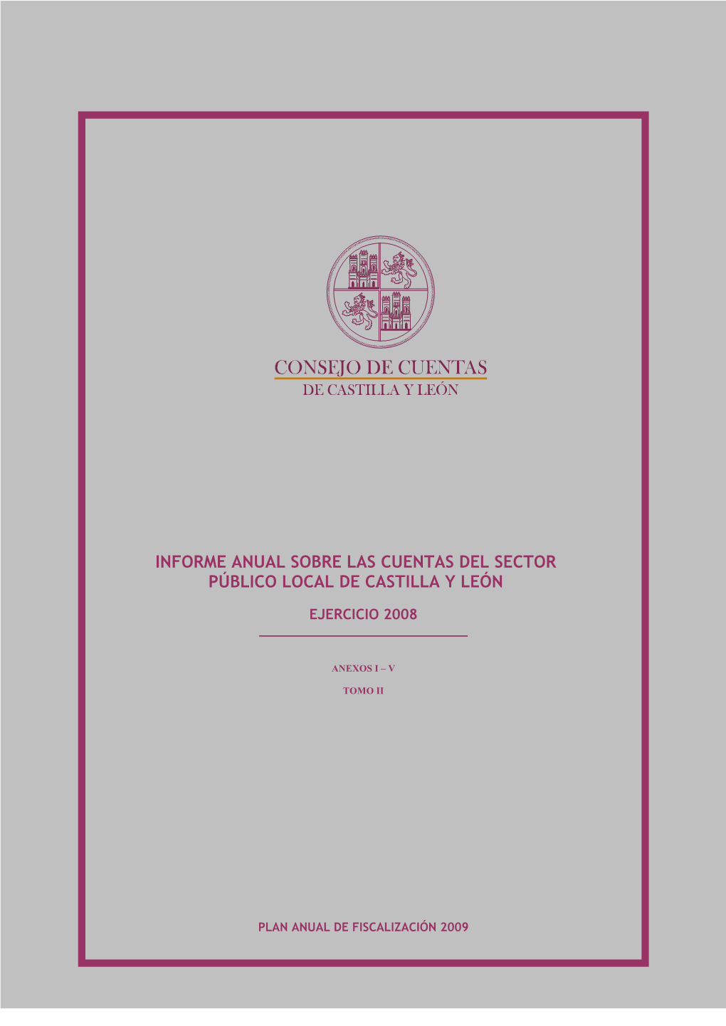 Informe Anual Sobre Las Cuentas Del Sector Público Local De Castilla Y León