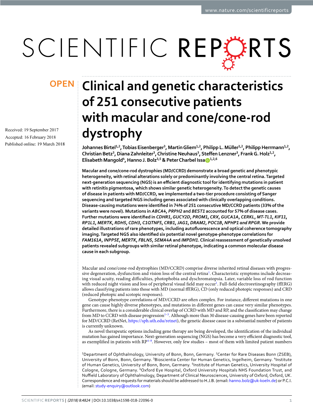 Clinical and Genetic Characteristics of 251 Consecutive Patients With