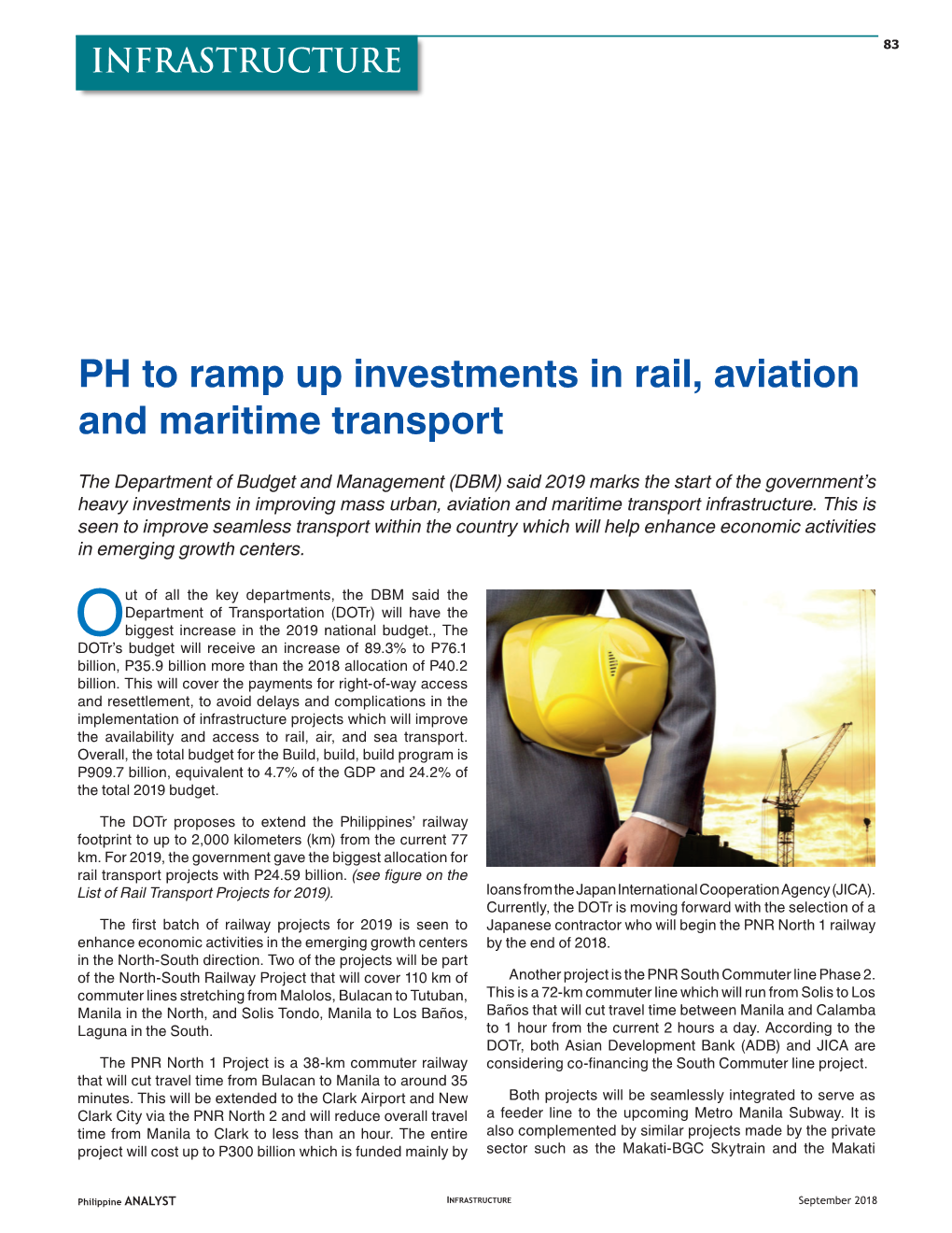 PH to Ramp up Investments in Rail, Aviation and Maritime Transport