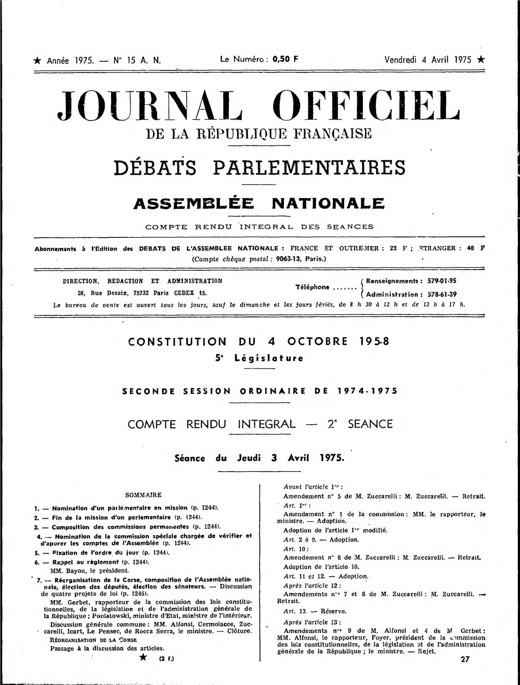 Journal Officiel De La République Française