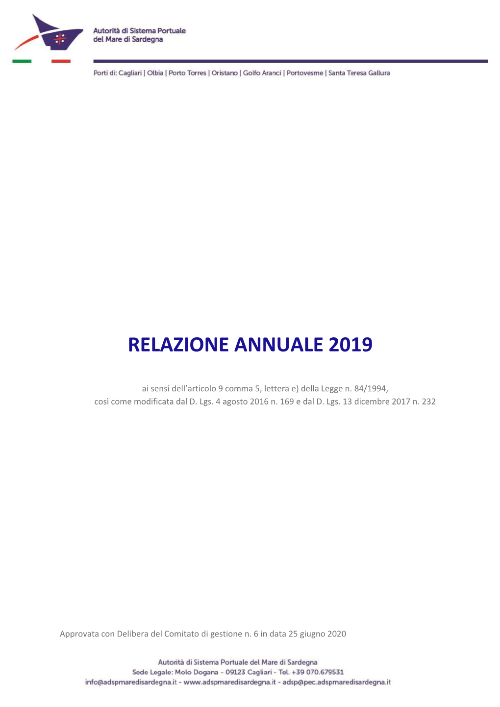 Relazione Annuale 2019