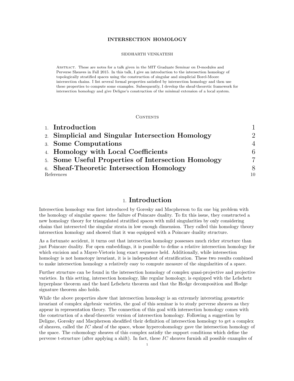 Introduction to Intersection Homology Theory, Second Edition