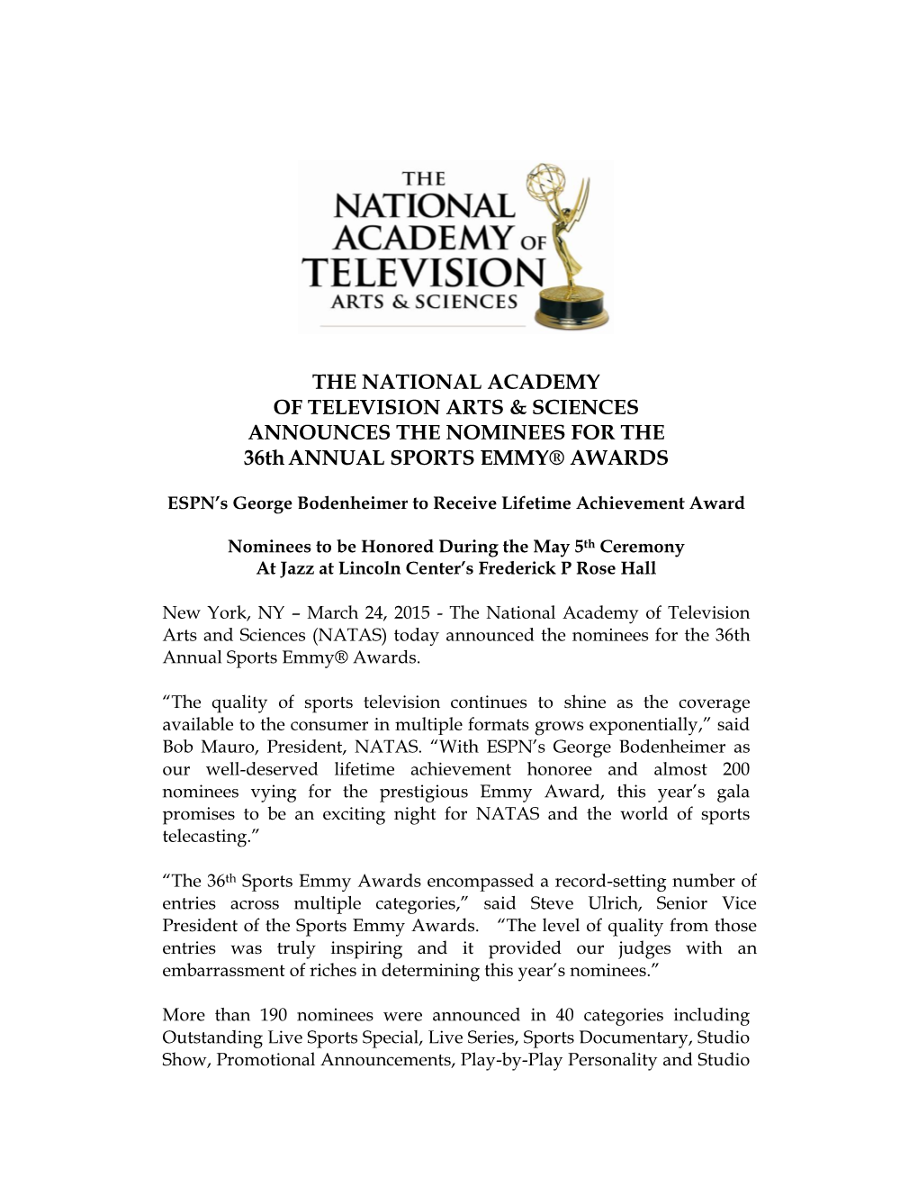 The National Academy of Television Arts & Sciences