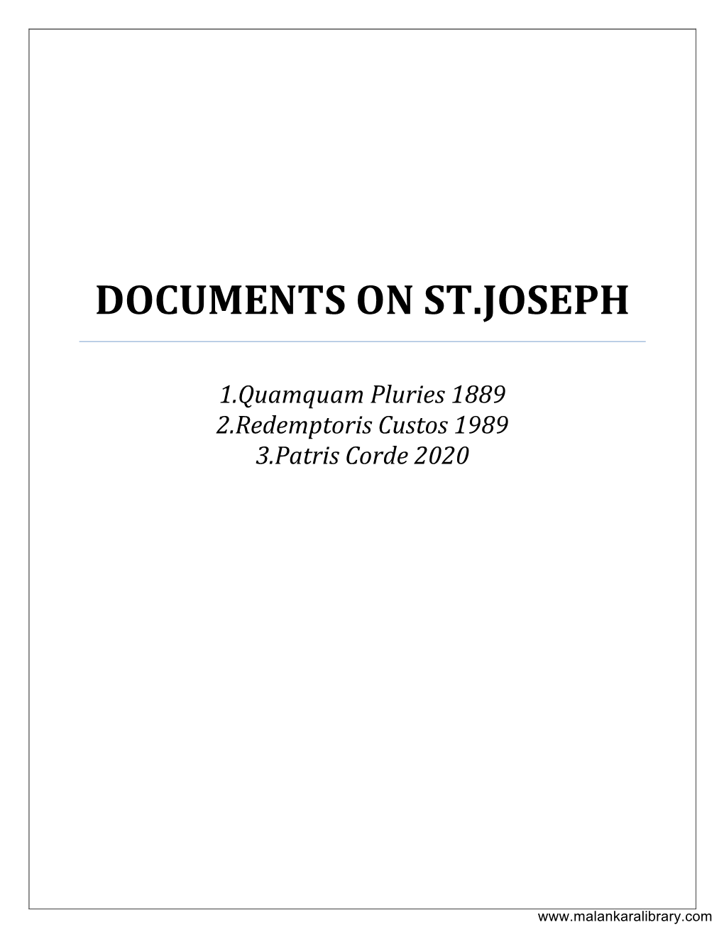 Documents on St.Joseph