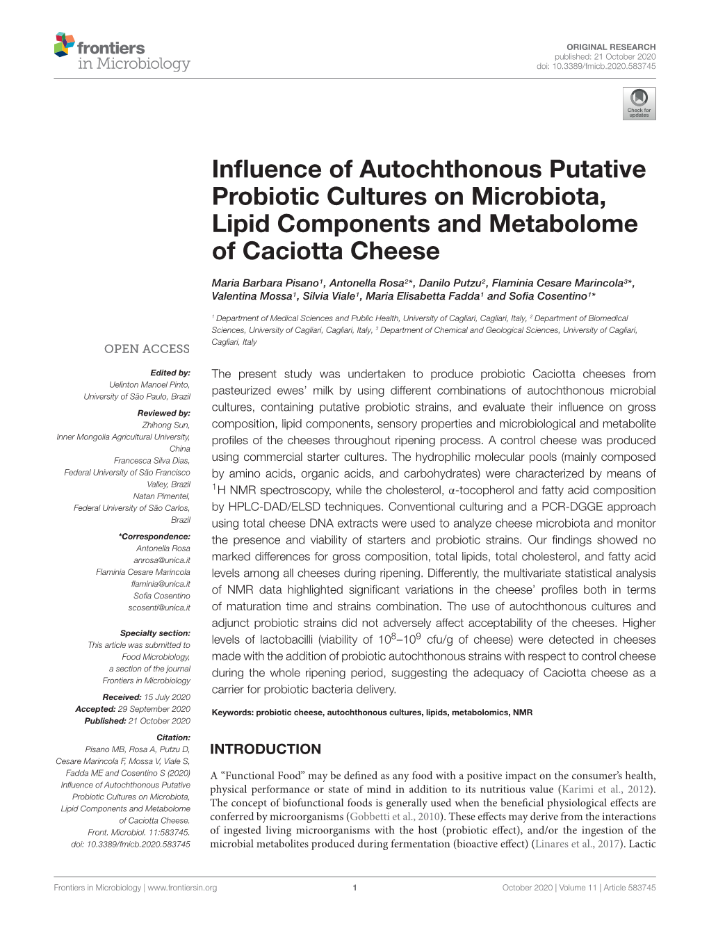 Influence of Autochthonous Putative Probiotic Cultures on Microbiota