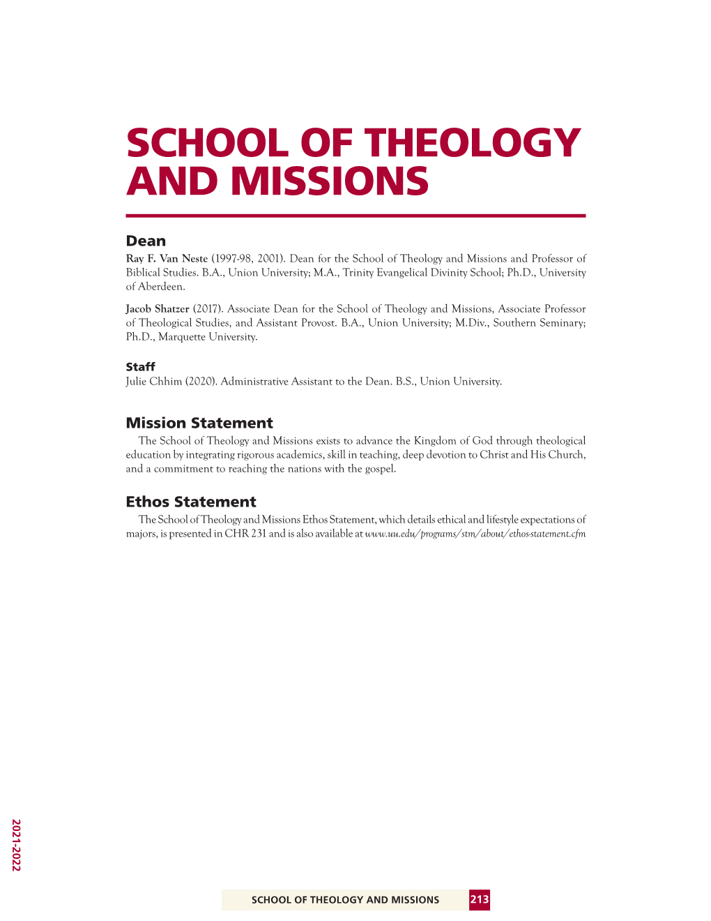 School of Theology and Missions