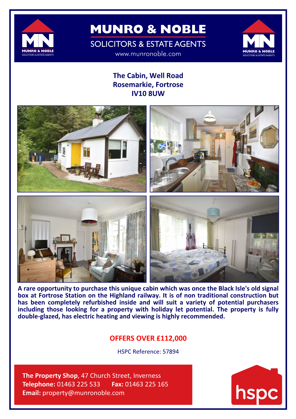 The Cabin, Well Road Rosemarkie, Fortrose IV10 8UW OFFERS OVER