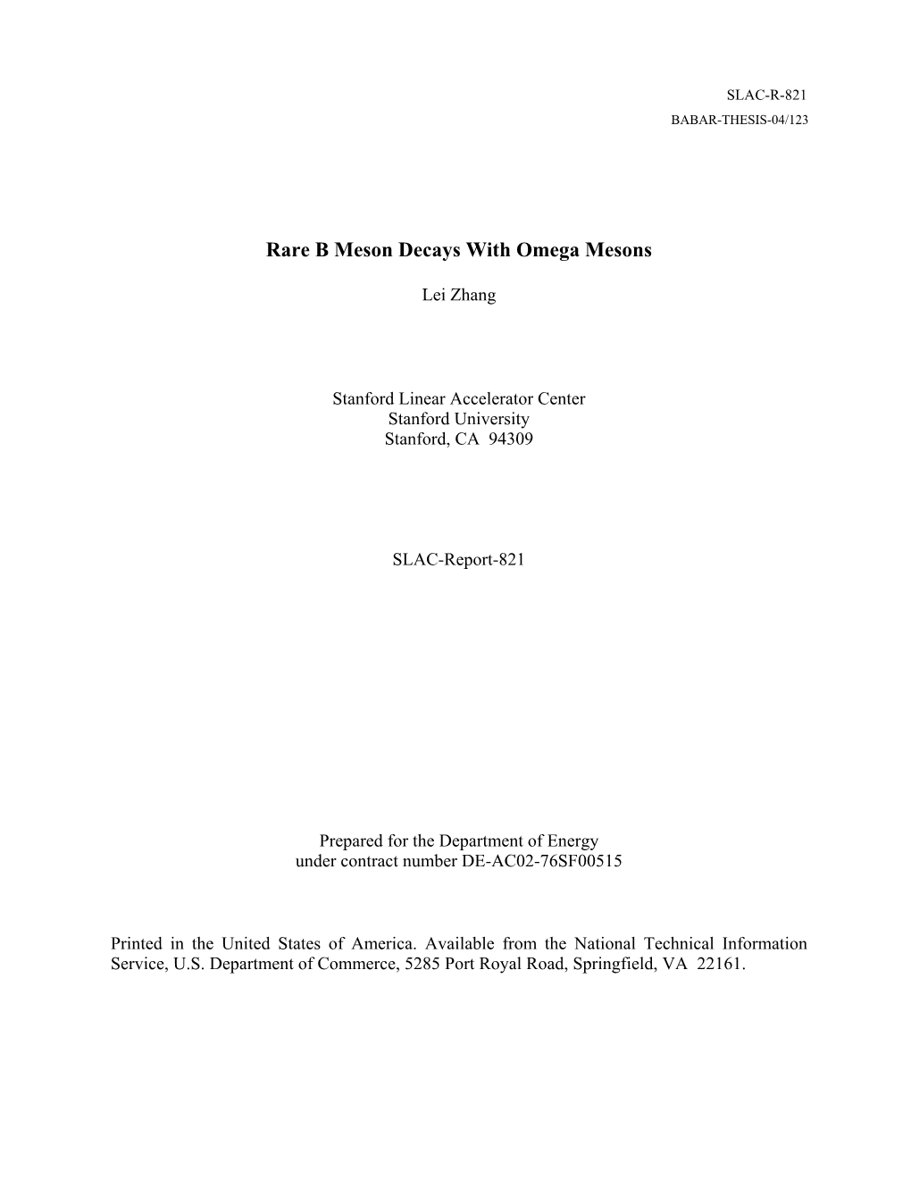 Rare B Meson Decays with Omega Mesons