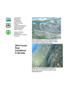 2012 Nevada Forest Pest Conditions Report