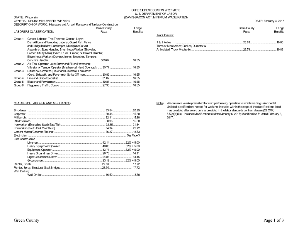 Federal Wage Rates