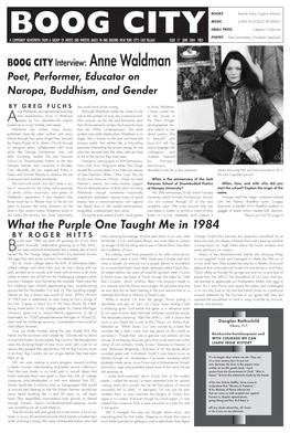 Anne Waldman Poet, Performer, Educator on Naropa, Buddhism, and Gender