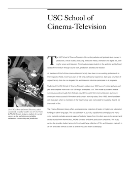 USC School of Cinema-Television