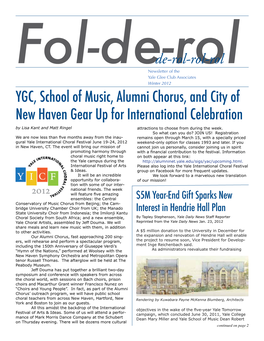 YGC, School of Music, Alumni Chorus, and City of New Haven