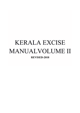 Excise Manual Volume Ii
