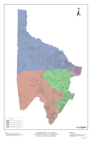 Wall Township District Map with School Boundaries