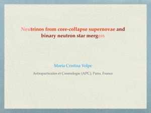 Neutrinos from Core-Collapse Supernovae and Binary Neutron Star Mergers