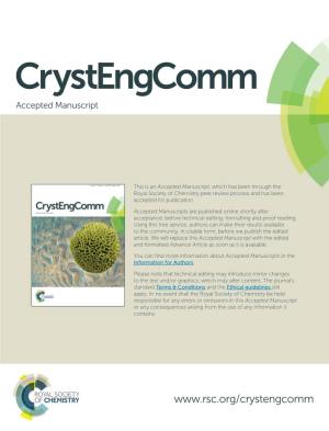 Crystengcomm Accepted Manuscript