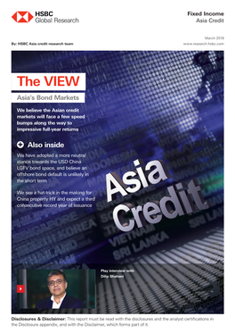 The VIEW the the VIEW Asia’S Bond Markets