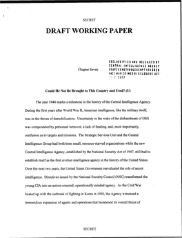 Draft Working Paper