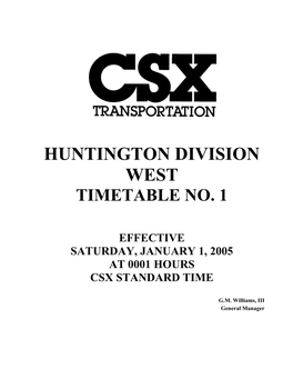 CSX Huntington Div