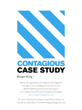 CASE STUDY Burger King