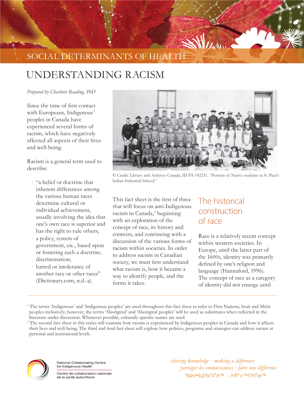 Social Determinants of Health Understanding Racism