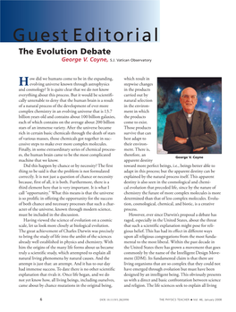 The Evolution Debate George V