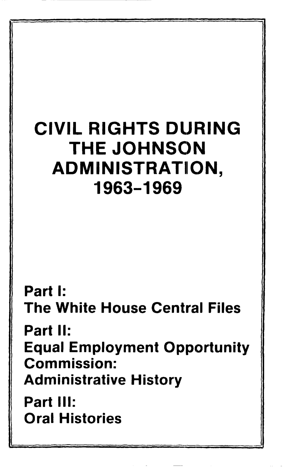 Civil Rights During the Johnson 1963-1969