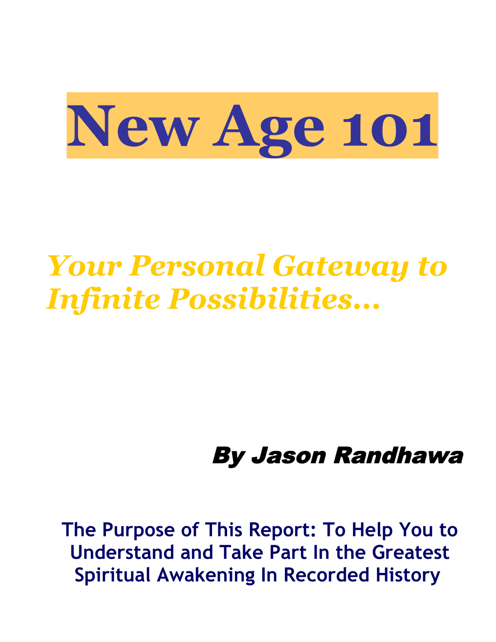 Jason Randhawa: New Age