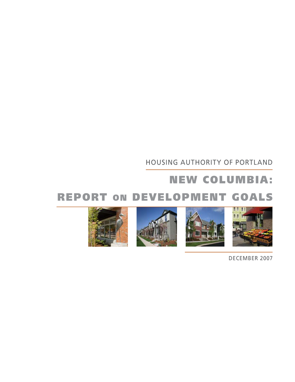 New Columbia: Report on Development Goals